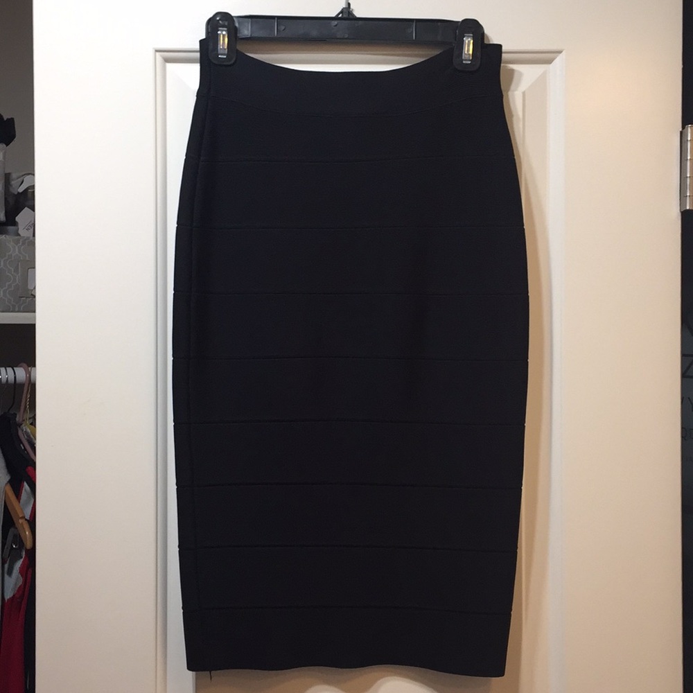 Black Pencil Bodycon Skirt